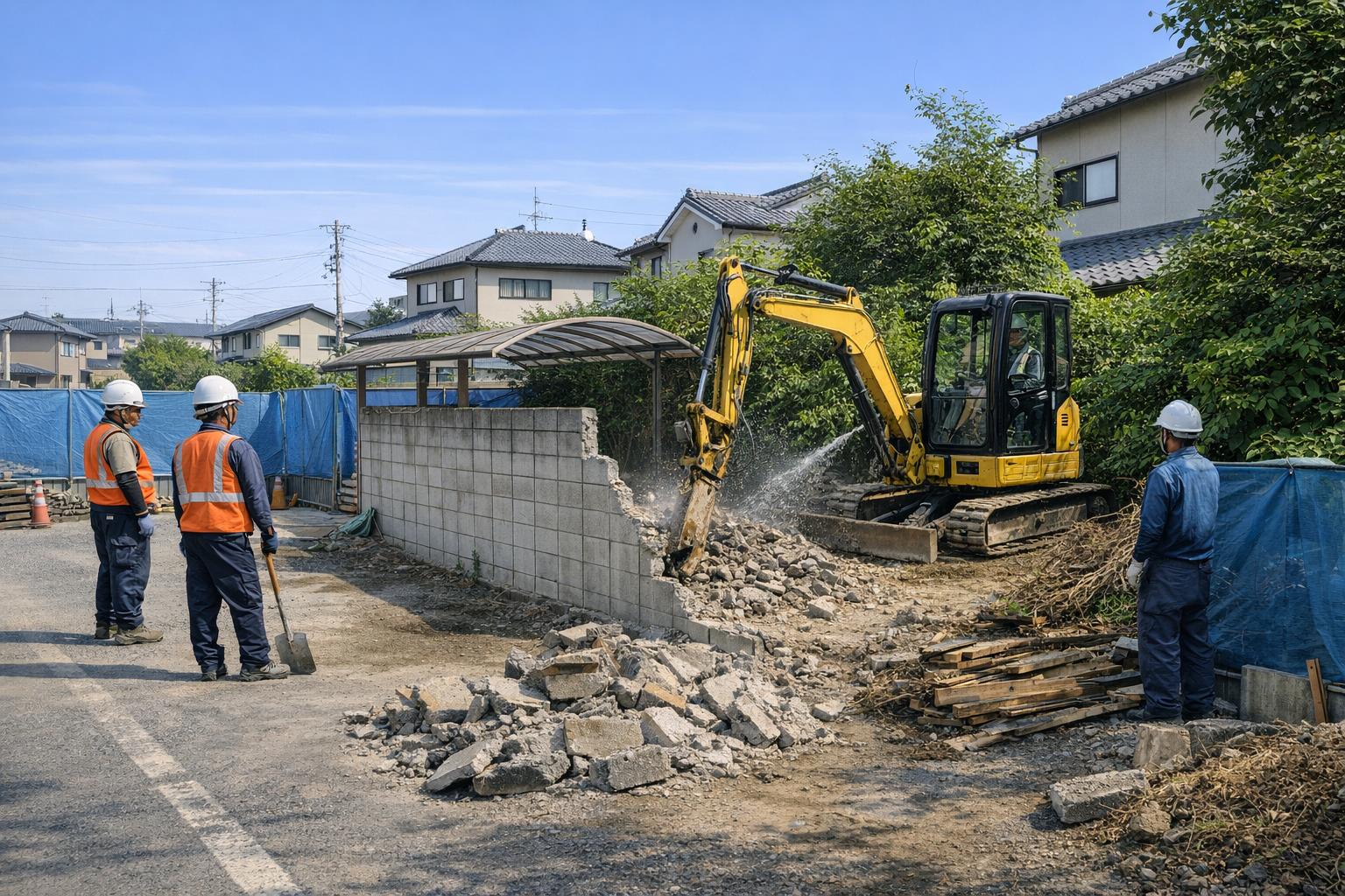 一宮市 ブロック塀撤去を含む解体のご相談（モデルケース）（イメージ画像）
