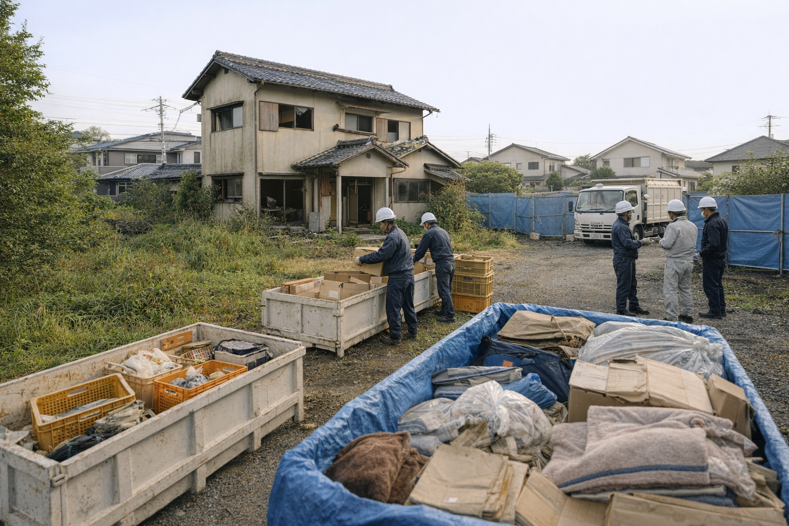 名古屋市 残置物撤去から解体まで一括対応のご相談（モデルケース）（イメージ画像）